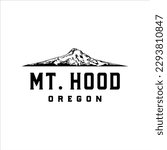 Mountain hood logo with classic style design