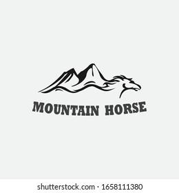 Mountain Horse Logo With White Background