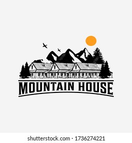 Mountain House Logo Design Template Premium