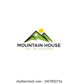 Mountain House Logo Design Vector Stock Vector (Royalty Free ...