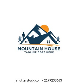 Mountain House Logo Design Vector