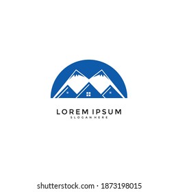 mountain house for logo template illustration