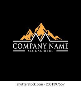 Mountain house Logo Templates of linear vector house and mountain logo icon design. Universal luxury premium solid symbol.Elegant house and mountain vector logo