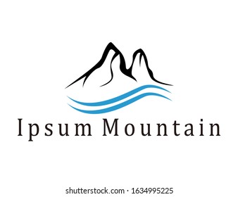 mountain hunt climbing logo design adventure hiking 