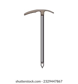 mountain ice axe cartoon. climb adventure, danger glacier, rock symbol mountain ice axe sign. isolated symbol vector illustration
