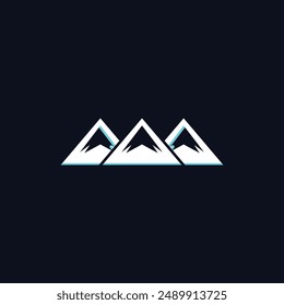 Mountain Ice Geometric Business Icon Simplicity Design Template Logo