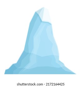 Mountain Ice Icon Cartoon Vector. Iceberg Berg. Arctic Glacier