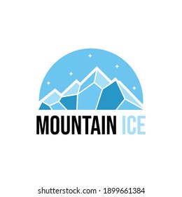Plantillas de diseño de logotipo de hielo de montaña