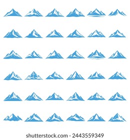 mountain iceberg icon Isolated on a white background