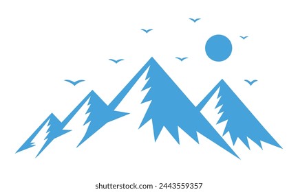 mountain iceberg icon Isolated on a white background