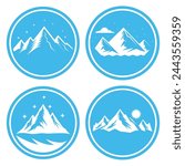 mountain iceberg logo Isolated on a white background