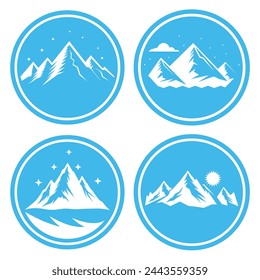 Logo des Bergeisbergs isoliert auf weißem Hintergrund
