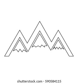 Mountain Icon Landscape On White Background Stock Vector (Royalty Free ...