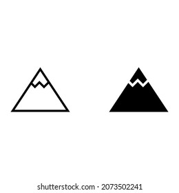 Icono de montaña para aplicaciones y sitios web
