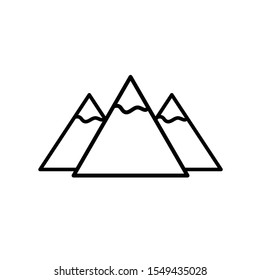 Mountain icon. black vector icon 