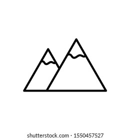 Mountain icon. black vector icon 