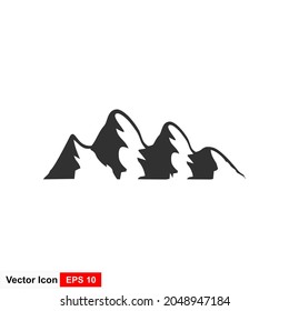 Mountain icon black vector illustration