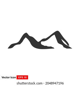 Mountain icon black vector illustration