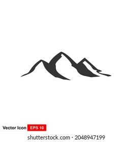 Mountain icon black vector illustration