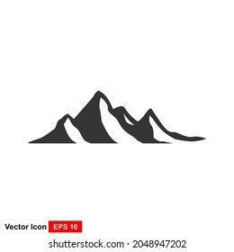 Mountain icon black vector illustration