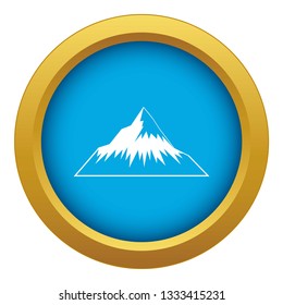 Mountain icon blue vector isolated on white background for any design