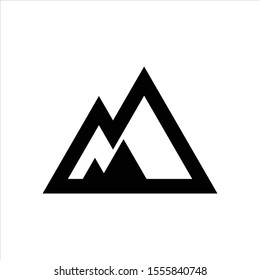 Mountain icon collection Vector design element modern style for logotype