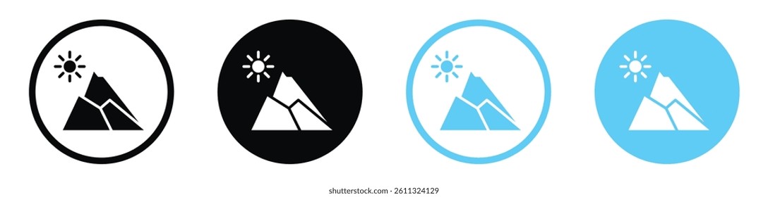Mountain icon collection. vector illustration set