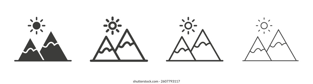 Mountain icon collection for website designs