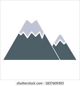 Mountain Icon Color Design Vector Template Illustration