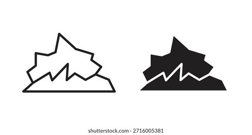 Concepto de icono de montaña para infografía, Sitio web o App.