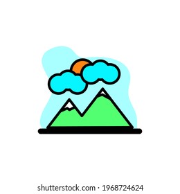 Mountain Icon Conceptual Icon Vector Design Illustration eps10