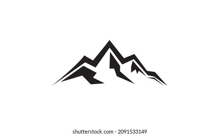 Mountain icon design isolated flat. Mountain icon simple sign, Mountain icon vector design illustration. Mountain Logo design.