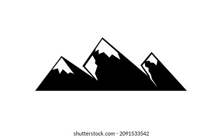 Mountain icon design isolated flat. Mountain icon simple sign, Mountain icon vector design illustration. Mountain Logo design.