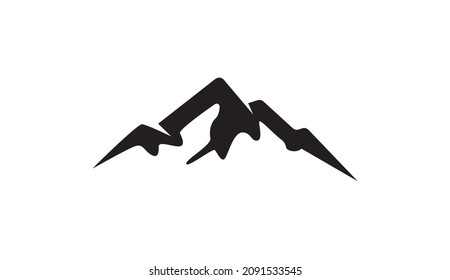 Mountain icon design isolated flat. Mountain icon simple sign, Mountain icon vector design illustration. Mountain Logo design.