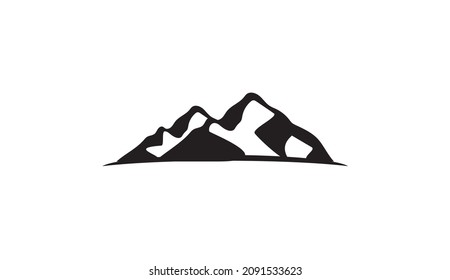 Gebirgssymbol-Design einzeln. Mountain Symbol einfaches Schild, Mountain Icon Vektorgrafik. Mountain Logo Design.
