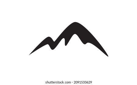 Mountain icon design isolated flat. Mountain icon simple sign, Mountain icon vector design illustration. Mountain Logo design.