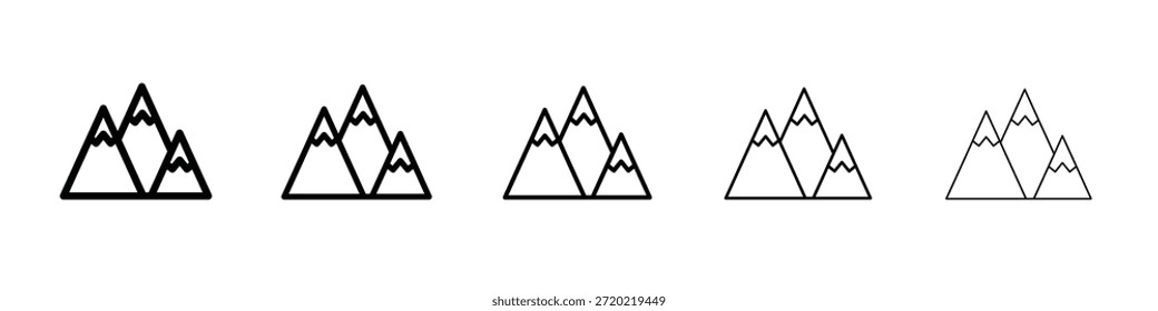 Mountain icon design, logo, app, UI. Ilustração vetorial, EPS