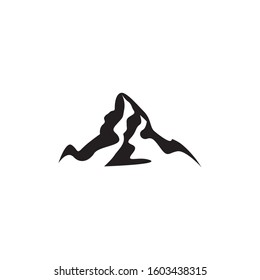 Mountain icon design template vector isolated illustration