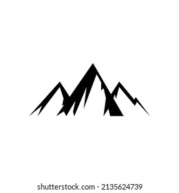 Plantilla de diseño de icono de montaña vector ilustración aislada