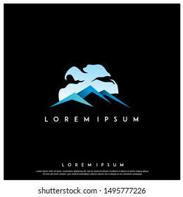 mountain icon design vector template collections. geometric , modern logo