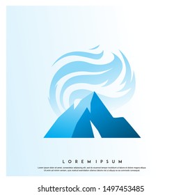 mountain icon design vector template illustration. geometric , modern logo