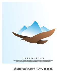 mountain icon design vector template illustration. geometric , modern logo