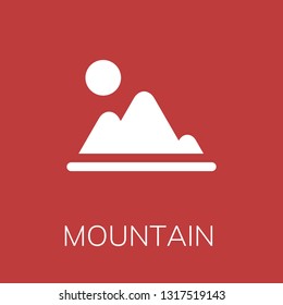  Mountain icon. Editable  Mountain icon for web or mobile.