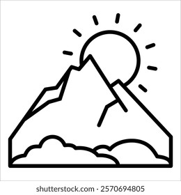 Mountain Icon Element For Design
