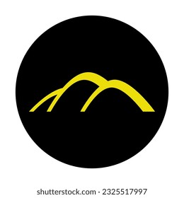 mountain icon element on white