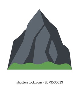 Mountain icon emoji isolated vector illustration on white background