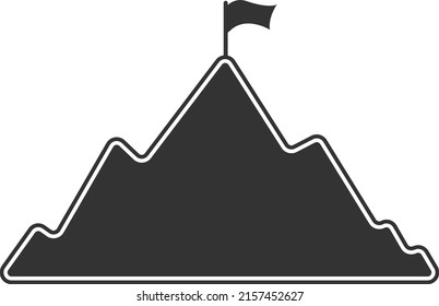 Mountain icon, Everest icon vector