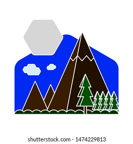 mountain icon. flat illustration of mountain vector icon. mountain sign symbol
