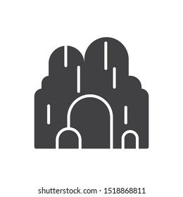 Mountain icon. flat simple pictogram. vector illustration