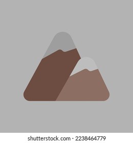 Mountain icon in flat style about travel, use for website mobile app presentation